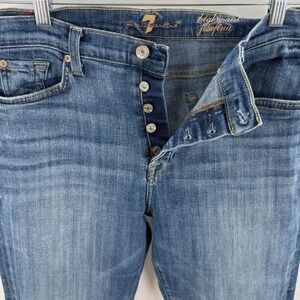 7 For All Mankind Josefina High Waist Distressed Ankle Skinny Jeans Size 29 Chic